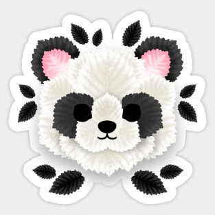 Panda of leaves Sticker